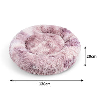 Thumbnail for Pawfriends Dog Cat Pet Calming Bed Warm Soft Plush Round Nest Comfy Sleeping Cave MEL 120cm