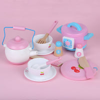 Thumbnail for Kids Wooden Kitchen Tea Set Pretend Play