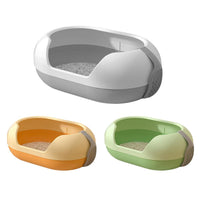 Thumbnail for Large Semi Closed Cat Litter Box Covered Litter Pan for Cats Easy Clean Design - Green