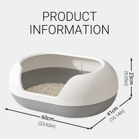 Thumbnail for Large Semi Closed Cat Litter Box Covered Litter Pan for Cats Easy Clean Design - Green