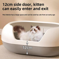 Thumbnail for Large Semi Closed Cat Litter Box Covered Litter Pan for Cats Easy Clean Design - Green