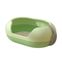 Thumbnail for Large Semi Closed Cat Litter Box Covered Litter Pan for Cats Easy Clean Design - Green