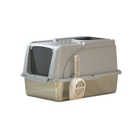 Thumbnail for Durable Stainless Steel Cat Litter Box Pan Pet Toilet Odor Control Tray Large - Grey