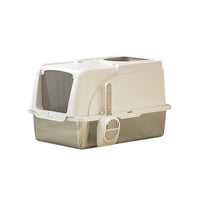Thumbnail for Durable Stainless Steel Cat Litter Box Pan Pet Toilet Odor Control Tray Large - White