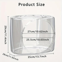 Thumbnail for Transparent Capsule Cat Litter Box Semi Enclosed Cat House for Indoor Use