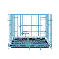 Thumbnail for Metal Dog Crate Pet Cage with Divider for Puppies Cats Kennel Indoor Pet House - Large-Pink