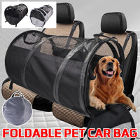 Thumbnail for Foldable Pet Car Carrier Bag Breathable Travel Tent Portable Kennel for Transport - Grey