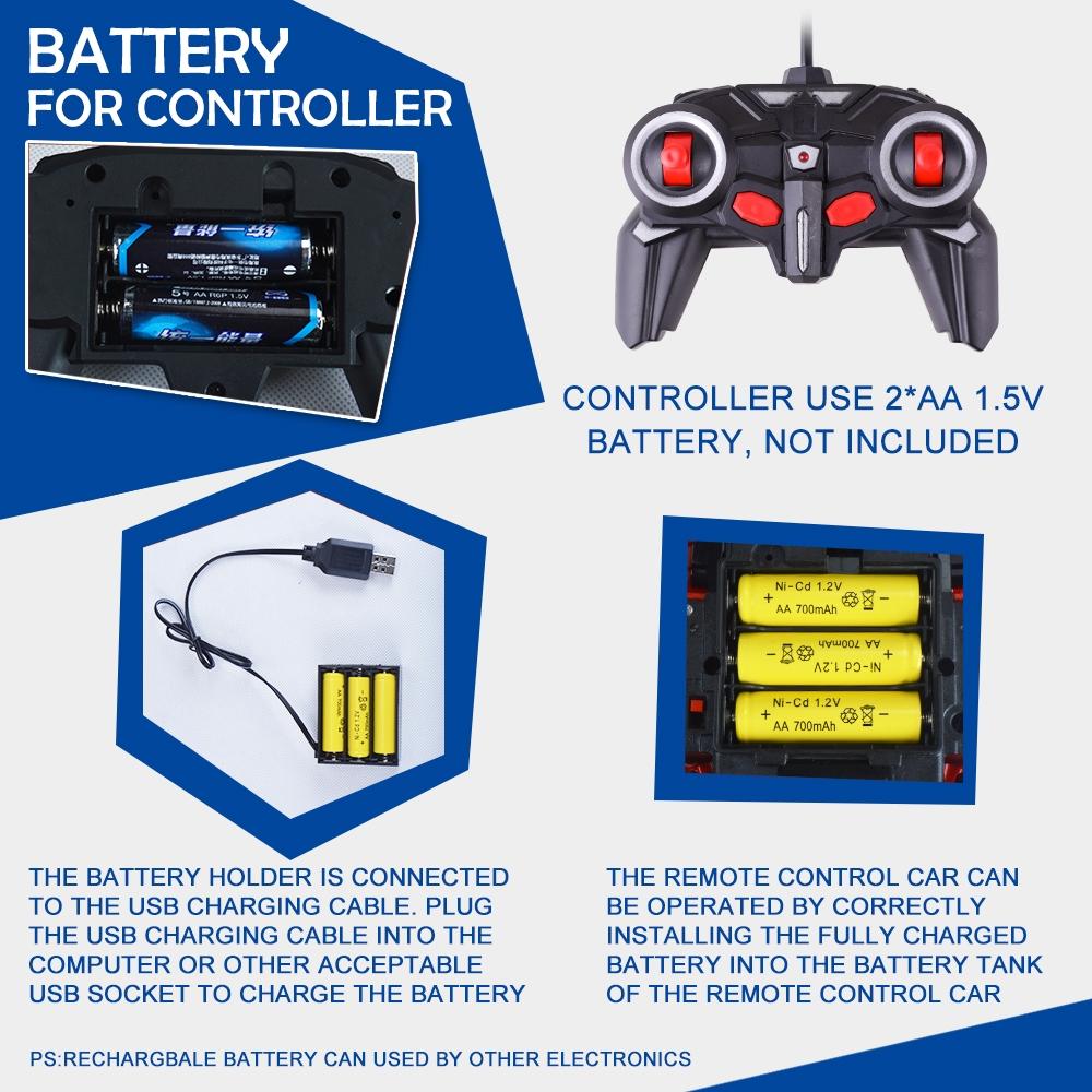 Remote Control Police Car - 4 Channels Deformable Toy
