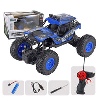 Thumbnail for Blue Off-road Rc Car for Kids - Alloy Remote Control Charging