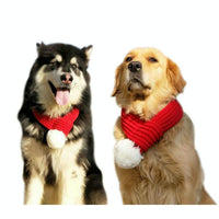 Thumbnail for Pet Christmas Wool Scarf Saliva Towel - Size Xs
