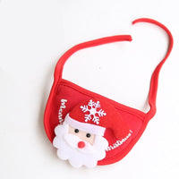Thumbnail for Pet Christmas Hat Saliva Festive Dressing Supplies Bibs Red