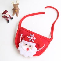 Thumbnail for Pet Christmas Hat Saliva Festive Dressing Supplies Bibs Red