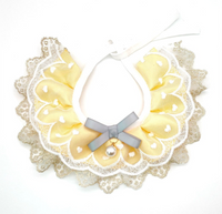 Thumbnail for Pet Bib Adjustable Saliva Towel Lace Pearl Pendant Dog Collar - Size S