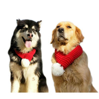 Thumbnail for Pet Christmas Wool Scarf  Dog Saliva Towel - Size S