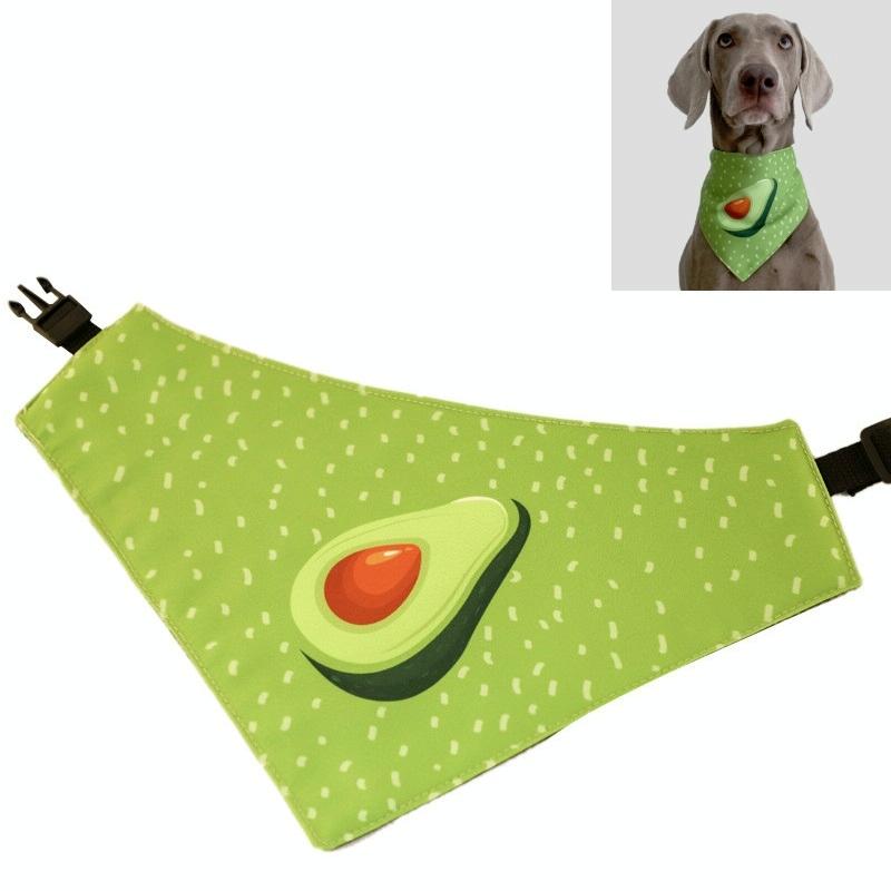 Refreshing Avocado Pet Scarf Three-Layer Thickened Waterproof Saliva Towel - Size Xl