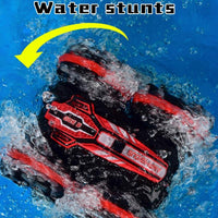 Thumbnail for Amphibious Stunt Rc Car - Double-sided Rolling - 2.4g - Electric - Kids' Toy - Red