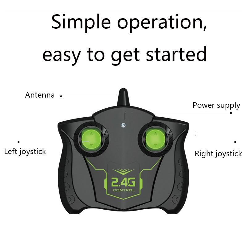 Double-sided Flip Drift Remote Control Toy Stunt Car for Children - Black Green