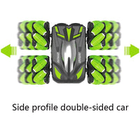 Thumbnail for Double-sided Flip Drift Remote Control Toy Stunt Car for Children - Black Green