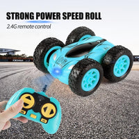 Thumbnail for Double Sided 2.4g Mini Rc Car - High Speed Remote Control Toy - English Box 08 Blue