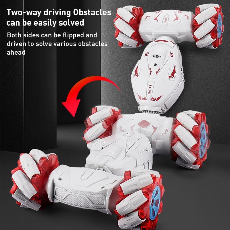 Stunt Car with 2.4g Remote Control - Single Rc Torsion Design - Red