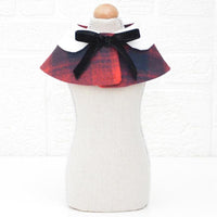 Thumbnail for Dog Shawl Small Cloak Pet Bow Ttie Saliva Towel Pet Accessories - Size S - Red Grid