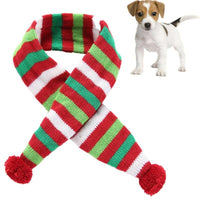 Thumbnail for Dog Scarf Christmas Pet Accessories Winter Warmth Pet Scarf - Size M Red And Green Stripes