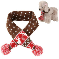 Thumbnail for Christmas Pet Scarf Autumn And Winter Warm Elk Christmas Dog Scarf - Size L Brown