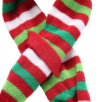 Thumbnail for Dog Scarf Christmas Pet Accessories Winter Warmth Pet Scarf - Size Xl Red And Green Stripes