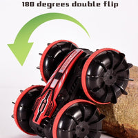 Thumbnail for Amphibious Stunt Rc Car - Double-sided Rolling - 2.4g - Electric - Kids' Toy - Green