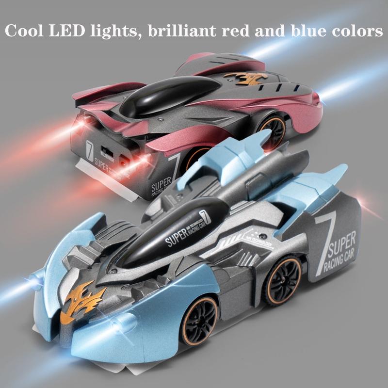 Electric Remote Control Wall Climbing Car for Kids - Mini Toy - Red Flame Handle Rc Edition