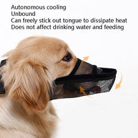Thumbnail for Dog Mouth Cover Anti-Bite Mesh Dog Mouth Cover Medium And Large Dogs Anti-Drop Mask M Orange