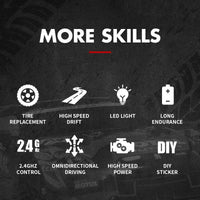 Thumbnail for 1 16 4wd Drift Rc Toy Car - 2.4g - Compact Design - Blue