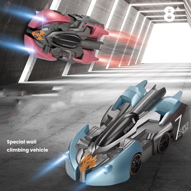 Electric Remote Control Wall Climbing Car for Kids - Mini Toy - Red Charge Watch Rc Edition