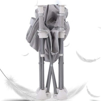 Thumbnail for Vibe Geeks Foldable Camping and Dining Chair Outdoor Booster Seat for Toddlers - Grey