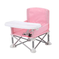 Thumbnail for Vibe Geeks Foldable Camping and Dining Chair Outdoor Booster Seat for Toddlers - Pink