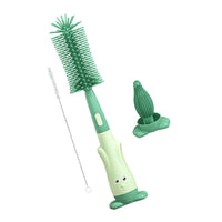 Thumbnail for Vibe Geeks 3 in 1 Silicone Bottle and Teat Cleaning Brush - Green