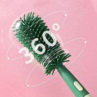 Thumbnail for Vibe Geeks 3 in 1 Silicone Bottle and Teat Cleaning Brush - Green