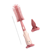 Thumbnail for Vibe Geeks 3 in 1 Silicone Bottle and Teat Cleaning Brush - Red