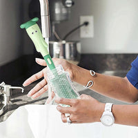 Thumbnail for Vibe Geeks 3 in 1 Silicone Bottle and Teat Cleaning Brush - Red