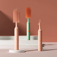 Thumbnail for Vibe Geeks 3-in-1 Electric Silicone Cordless Bottle Brush Cleaner Usb Rechargeable - Pink