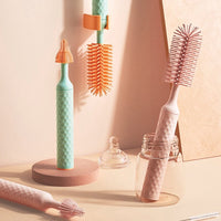 Thumbnail for Vibe Geeks 3-in-1 Electric Silicone Cordless Bottle Brush Cleaner Usb Rechargeable - Pink