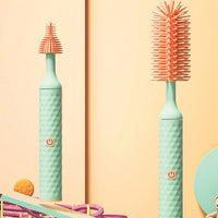 Thumbnail for Vibe Geeks 3-in-1 Electric Silicone Cordless Bottle Brush Cleaner Usb Rechargeable - Pink