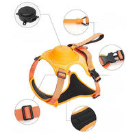 Thumbnail for Vibe Geeks Ultimate 2-in-1 Reflective No-pull Dog Harness with Retractable Leash and Control Handle - Black - Xl
