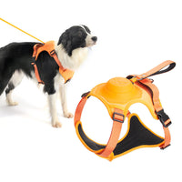 Thumbnail for Vibe Geeks Ultimate 2-in-1 Reflective No-pull Dog Harness with Retractable Leash and Control Handle - Blue - Xl
