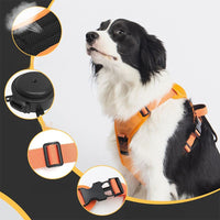 Thumbnail for Vibe Geeks Ultimate 2-in-1 Reflective No-pull Dog Harness with Retractable Leash and Control Handle - Orange - Xl