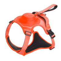 Thumbnail for Vibe Geeks Ultimate 2-in-1 Reflective No-pull Dog Harness with Retractable Leash and Control Handle - Red - Xl