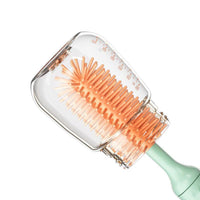 Thumbnail for Vibe Geeks 360° Rotation Long Handle Reusable Silicone Baby Bottle Brush Set - Pink
