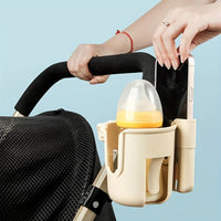 Thumbnail for Vibe Geeks Convenient 2-in-1 Stroller Cup and Phone Holder for On-the-go Parenting - White