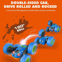 Thumbnail for Blue Stunt Tumbling Car Toy with 2.4ghz Remote Control
