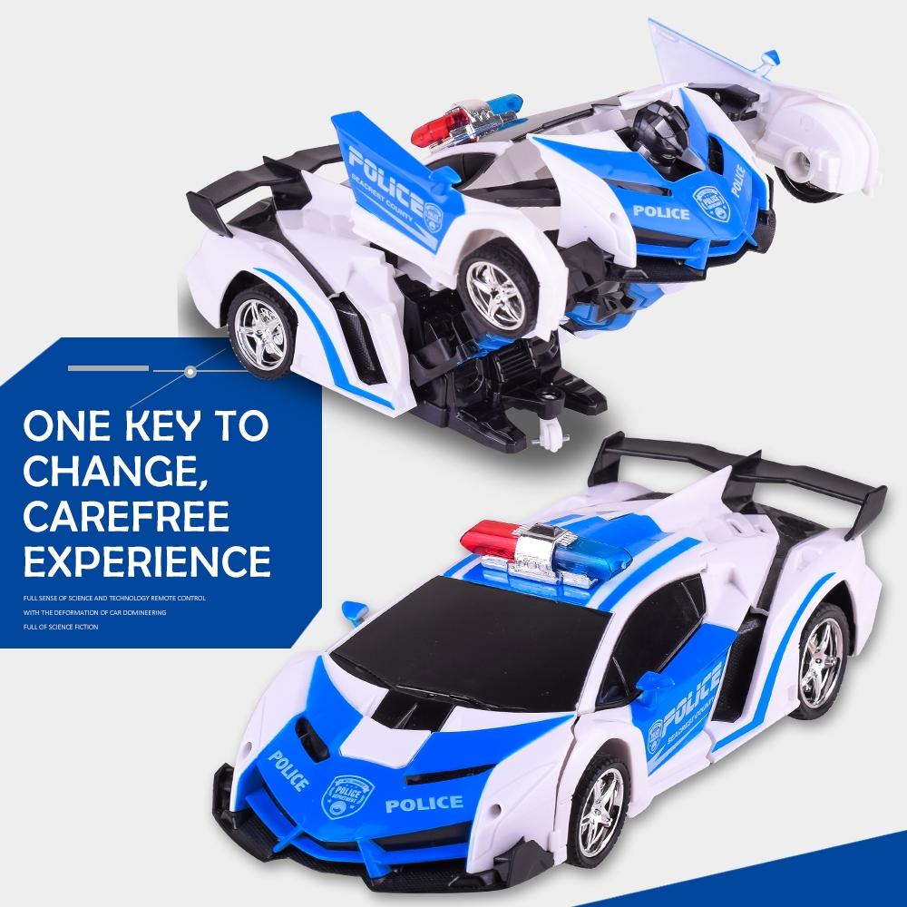 Remote-controlled Deformable Toy Car - 4 Channels - Blue